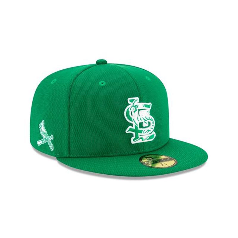 MLB St. Louis Cardinals St Patricks Day 59Fifty Fitted (LAU1912) - Green New Era Caps